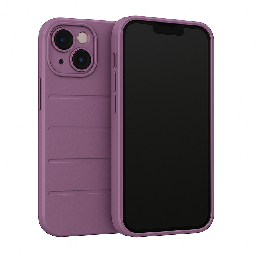 Coque Gondolé Effet Vague iPhone 17e Prune – Pixel Store