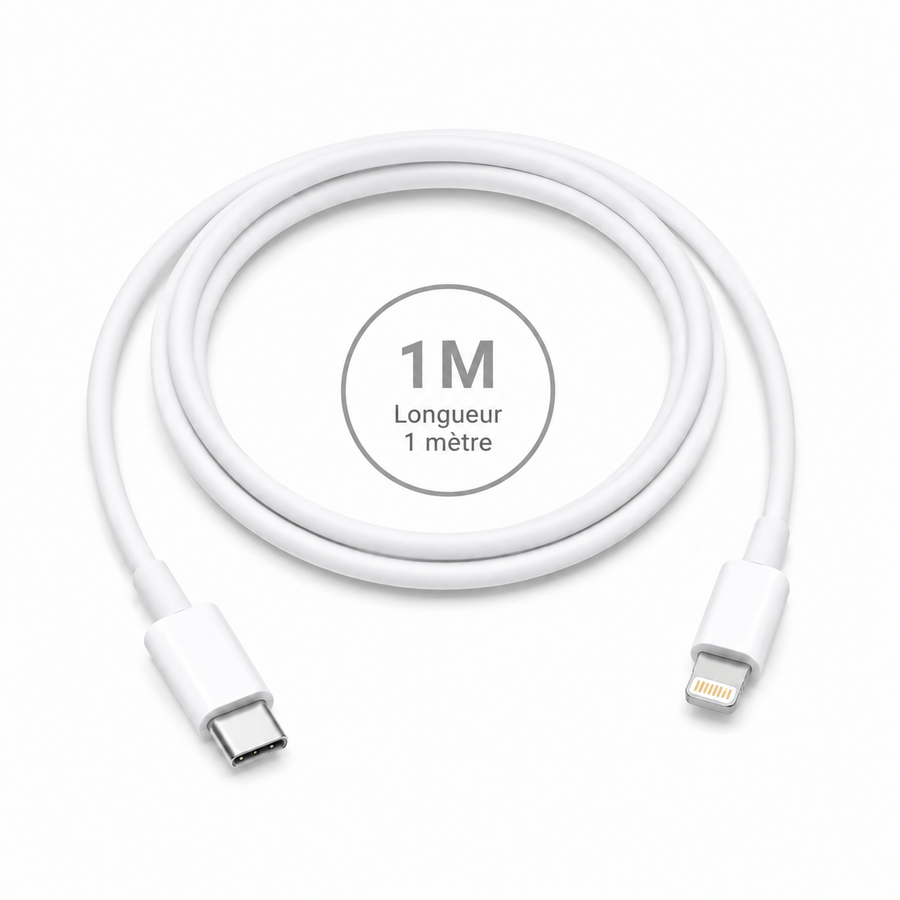 Câble USB-C vers Lightning 1 m