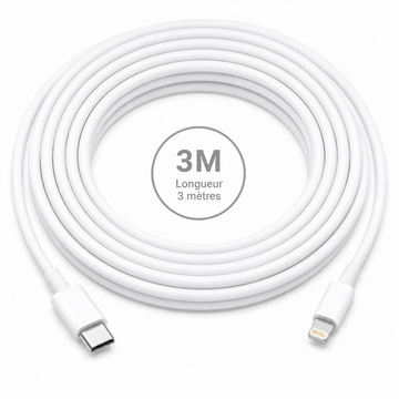 Câble USB-C vers Lightning 3 m