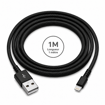 Câble USB-A vers Lightning 1 m renforcé