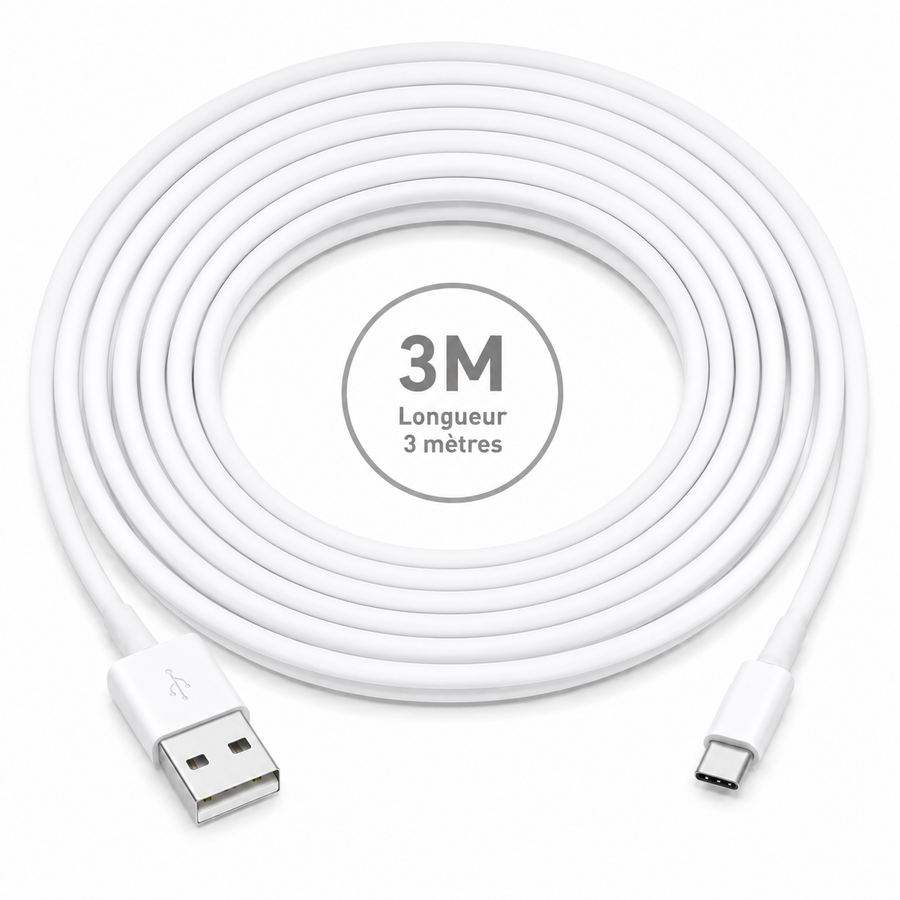 Câble USB-A vers USB-C 3 m