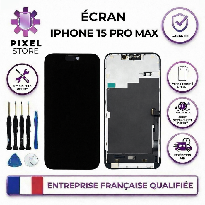 Apple iPhone 15 Pro Max - Bloc Ecran Complet / Plusieurs qualités disponibles