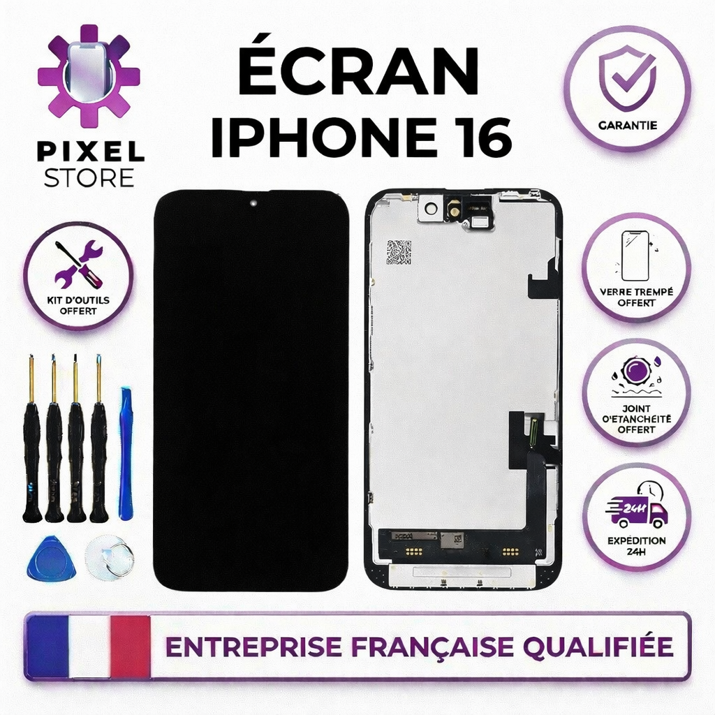 Apple iPhone 16 – Bloc écran Premium – LTPS