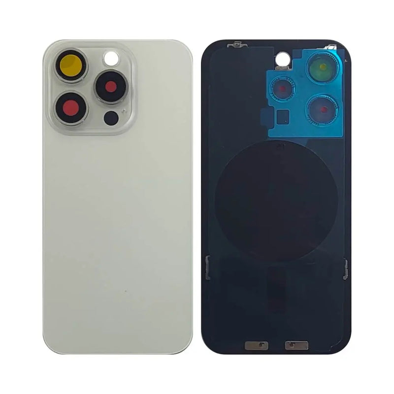Apple iPhone 15 Pro – Vitre arrière – Titane blanc