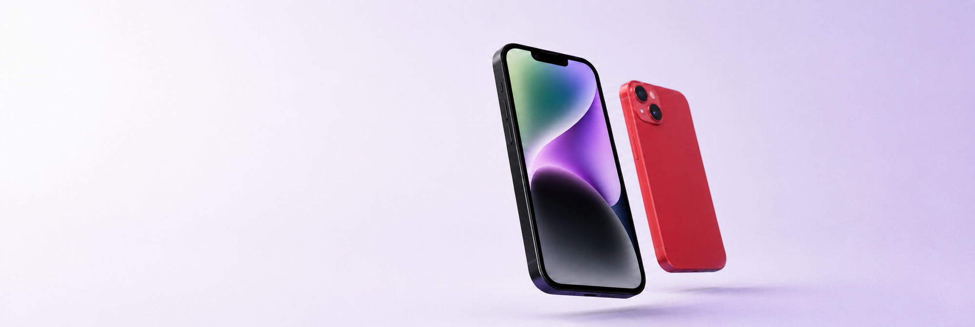 iPhone reconditionnés noir et rouge