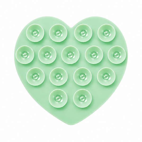 Ventouse cœur pour téléphone Vert